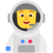 Astronaut emoji on Microsoft
